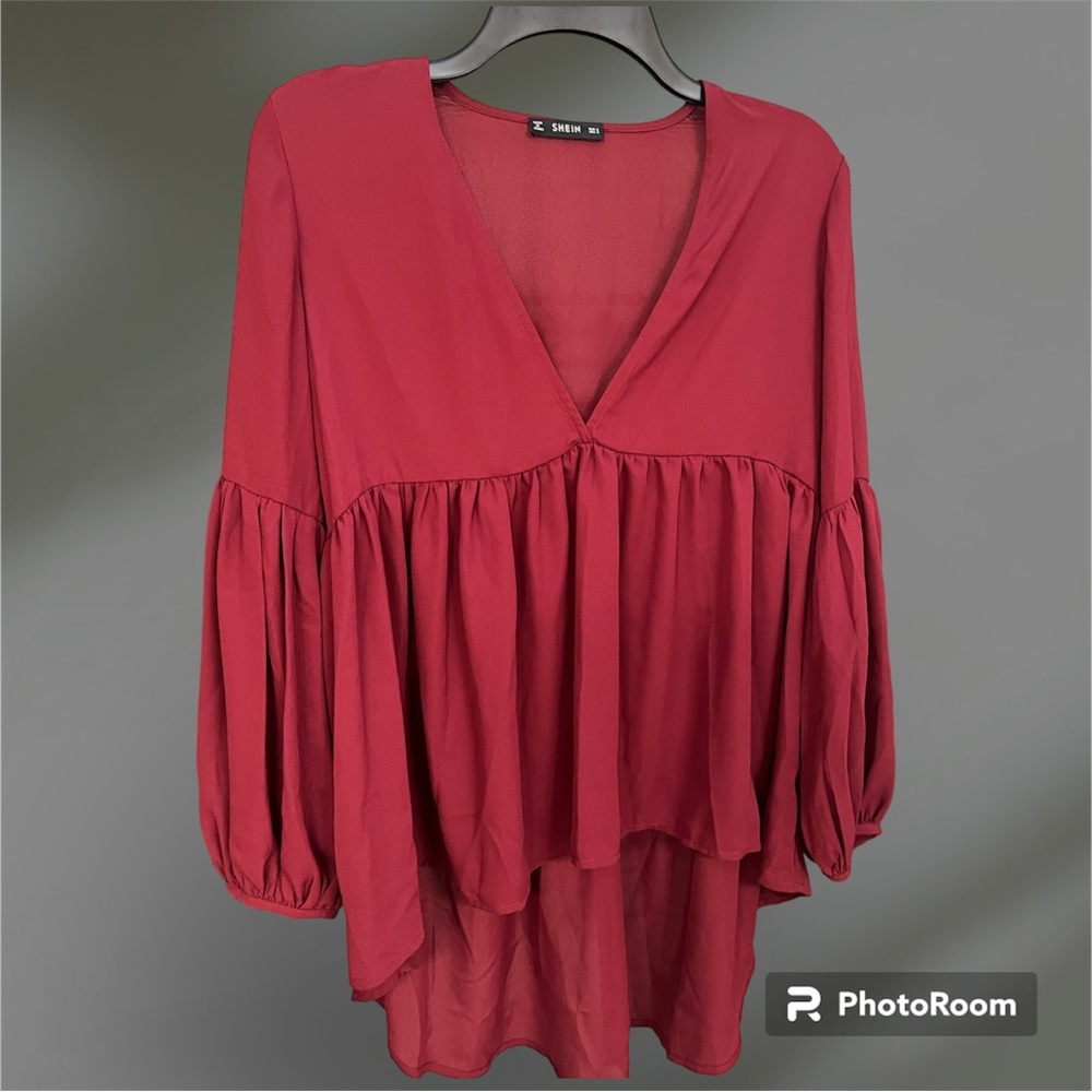 NWOT Red SHEIN Blouse Size Small
